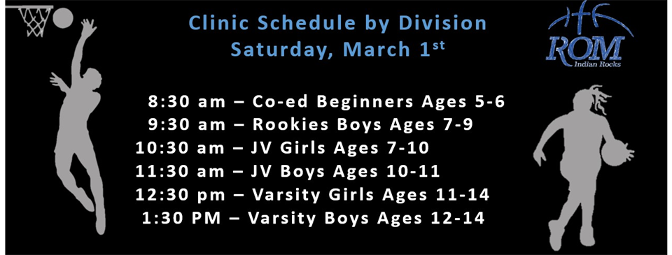 Basketball Clinic Schedule 2025